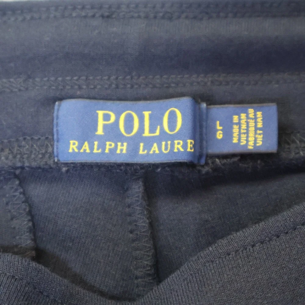 Polo Ralph Lauren Mens Navy Blue Double Knit Jogger Sweatpants Large